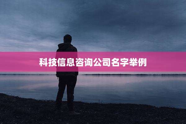 科技信息咨询公司名字举例
