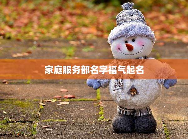 家庭服务部名字福气起名
