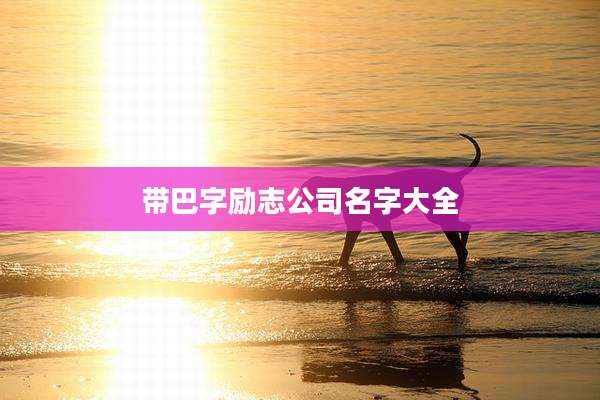 带巴字励志公司名字大全