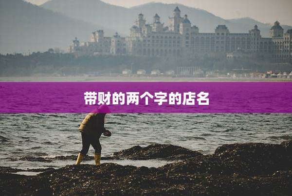 带财的两个字的店名