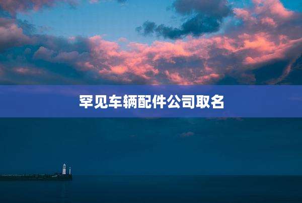 罕见车辆配件公司取名