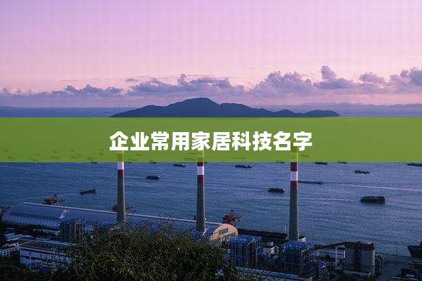 企业常用家居科技名字