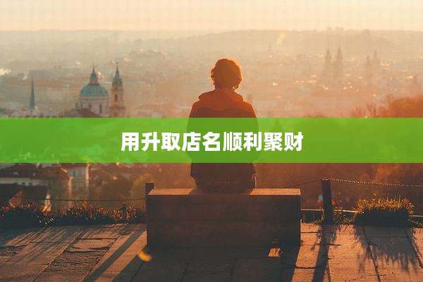 用升取店名顺利聚财