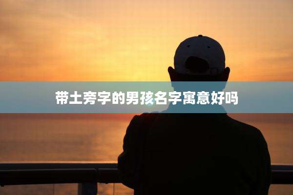 带土旁字的男孩名字寓意好吗