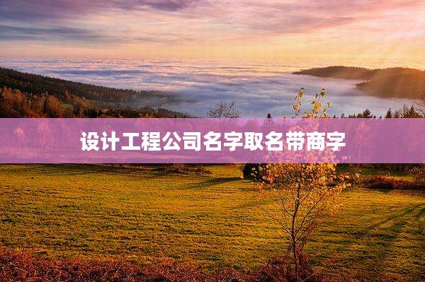 设计工程公司名字取名带商字