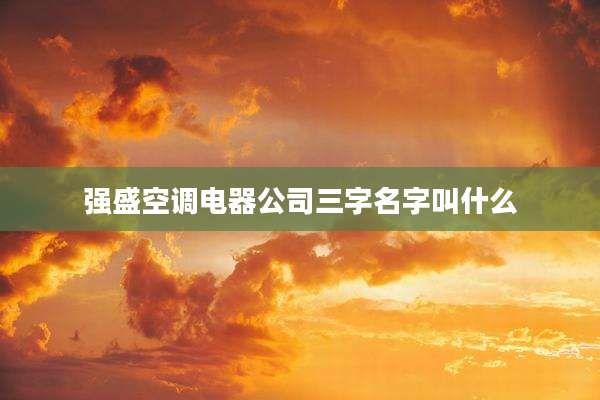 强盛空调电器公司三字名字叫什么
