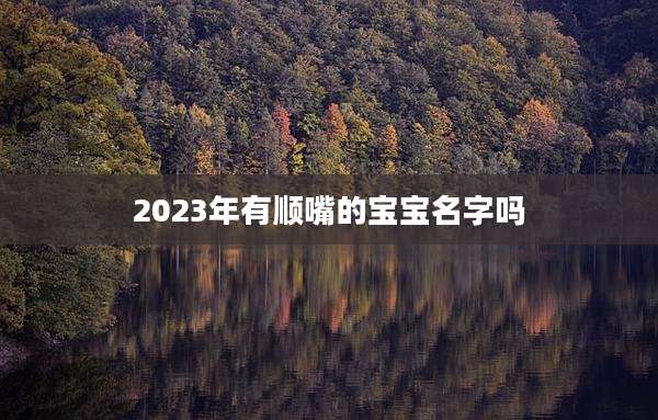 2023年有顺嘴的宝宝名字吗
