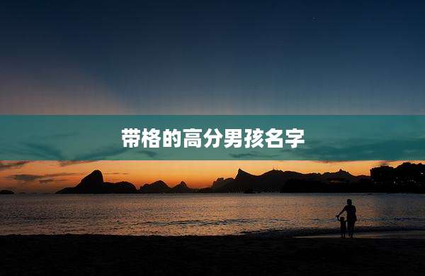 带格的高分男孩名字