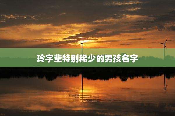玲字辈特别稀少的男孩名字