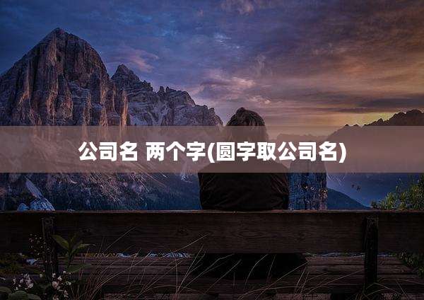 公司名 两个字(圆字取公司名)