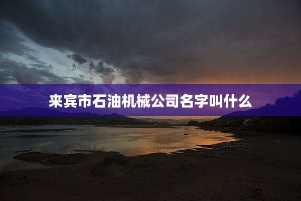 来宾市石油机械公司名字叫什么
