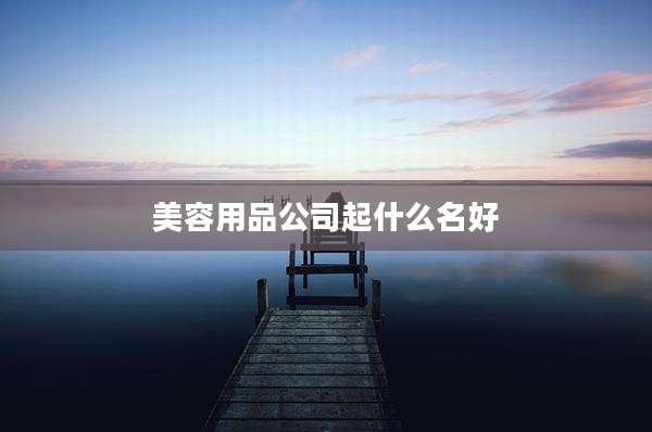 美容用品公司起什么名好
