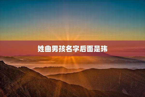 姓曲男孩名字后面是玮