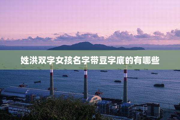 姓洪双字女孩名字带豆字底的有哪些
