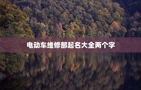 电动车维修部起名大全两个字