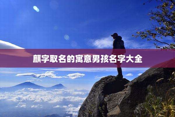 麒字取名的寓意男孩名字大全
