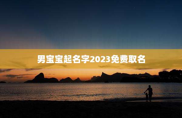男宝宝起名字2023免费取名