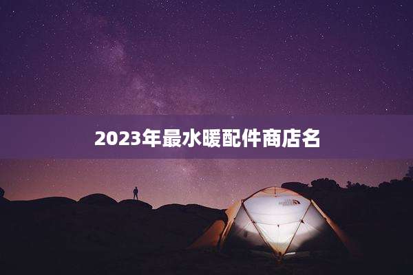 2023年最水暖配件商店名