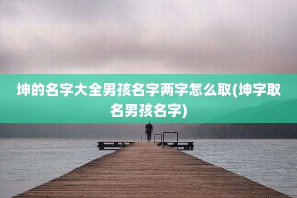 坤的名字大全男孩名字两字怎么取(坤字取名男孩名字)