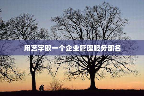 用艺字取一个企业管理服务部名