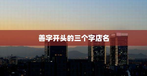 善字开头的三个字店名