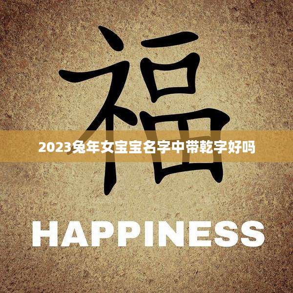 2023兔年女宝宝名字中带乾字好吗