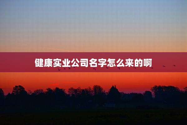 健康实业公司名字怎么来的啊