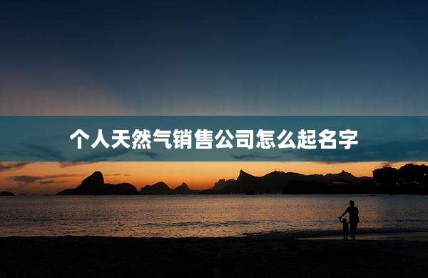 个人天然气销售公司怎么起名字