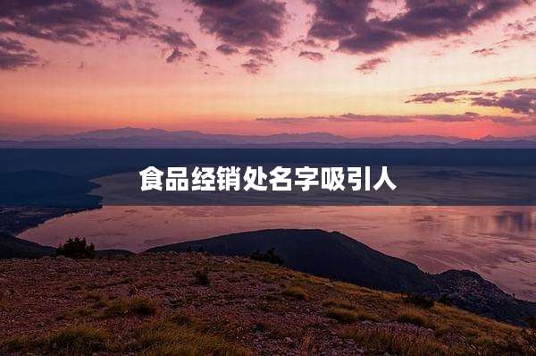食品经销处名字吸引人