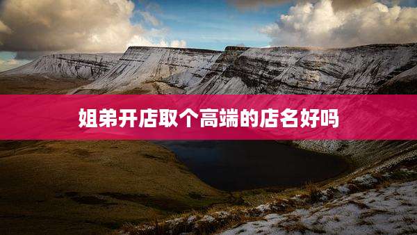 姐弟开店取个高端的店名好吗