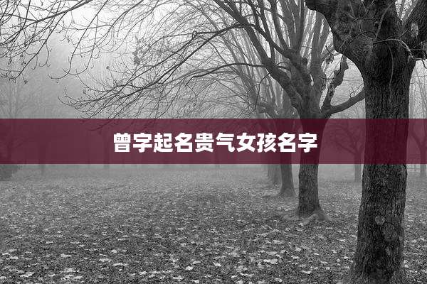 曾字起名贵气女孩名字