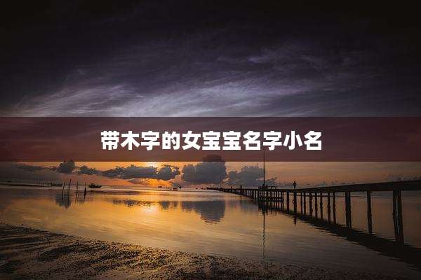 带木字的女宝宝名字小名