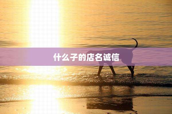 什么子的店名诚信