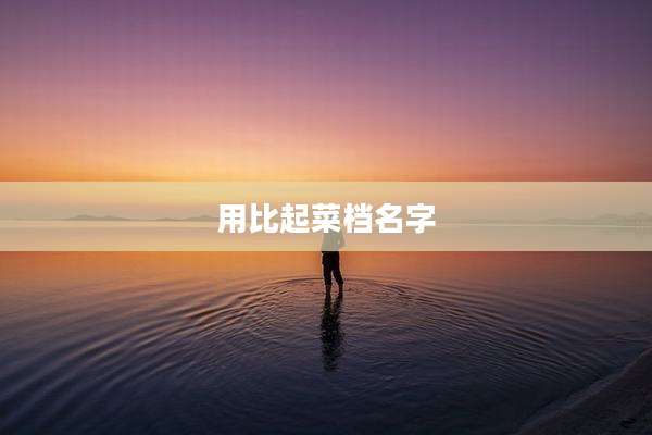 用比起菜档名字
