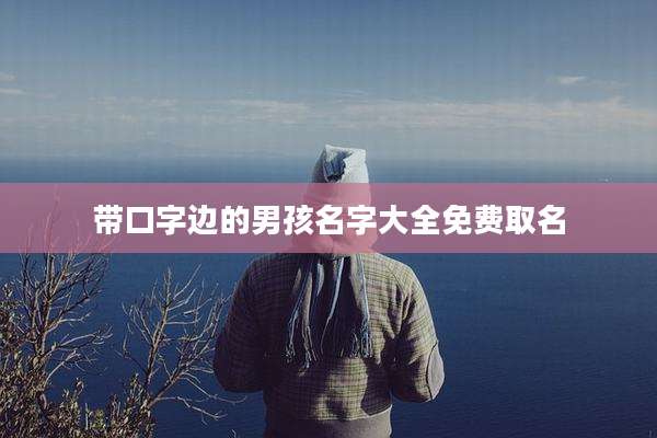 带口字边的男孩名字大全免费取名