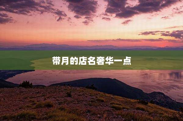 带月的店名奢华一点