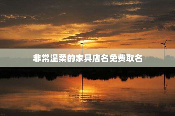 非常温柔的家具店名免费取名