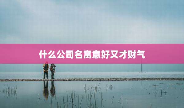 什么公司名寓意好又才财气
