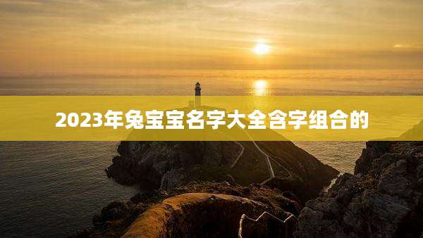 2023年兔宝宝名字大全含字组合的