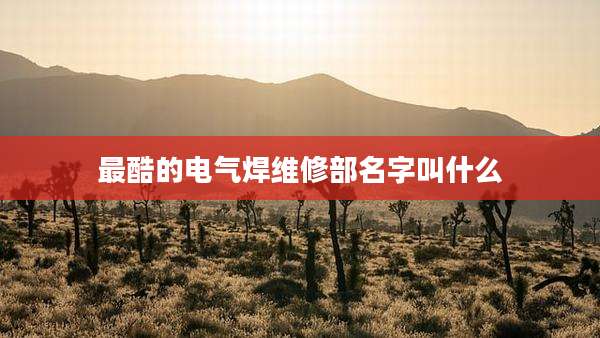 最酷的电气焊维修部名字叫什么