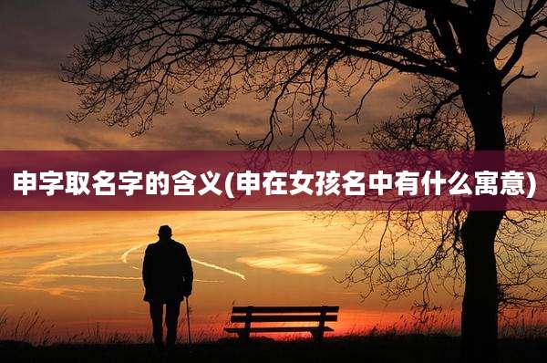 申字取名字的含义(申在女孩名中有什么寓意)