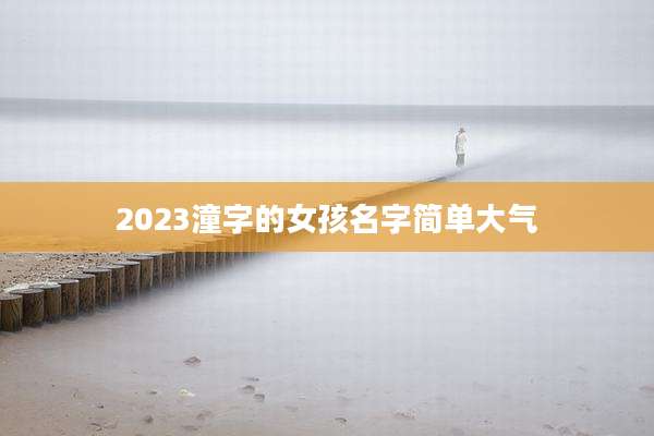 2023潼字的女孩名字简单大气