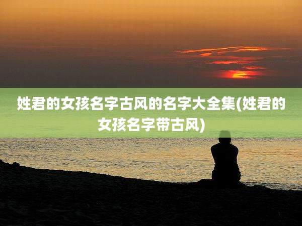 姓君的女孩名字古风的名字大全集(姓君的女孩名字带古风)