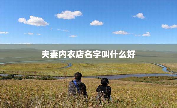 夫妻内衣店名字叫什么好