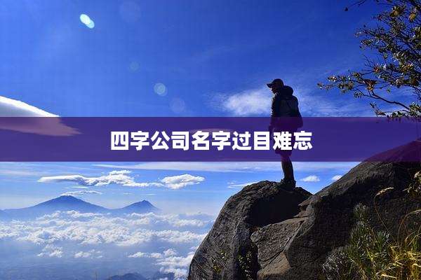 四字公司名字过目难忘