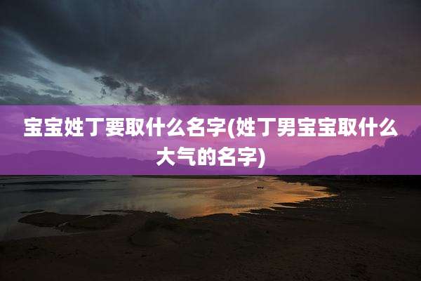 宝宝姓丁要取什么名字(姓丁男宝宝取什么大气的名字)