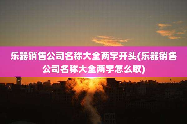 乐器销售公司名称大全两字开头(乐器销售公司名称大全两字怎么取)