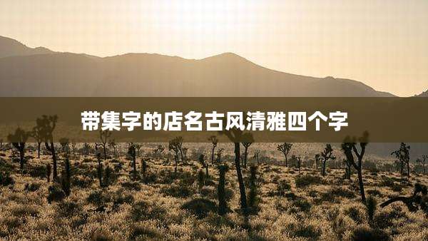 带集字的店名古风清雅四个字