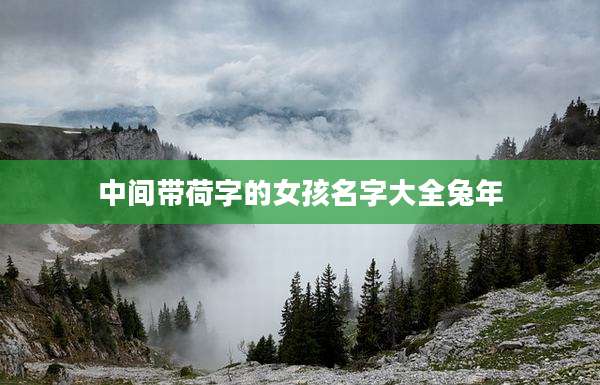 中间带荷字的女孩名字大全兔年