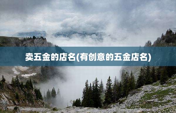 卖五金的店名(有创意的五金店名)